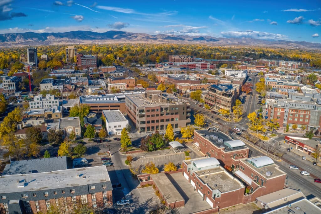 Aerial view of Aurora, CO