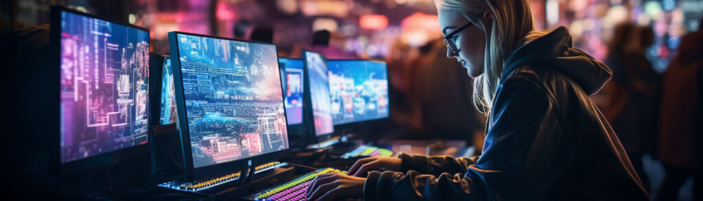 Woman in IT working on her keyboard