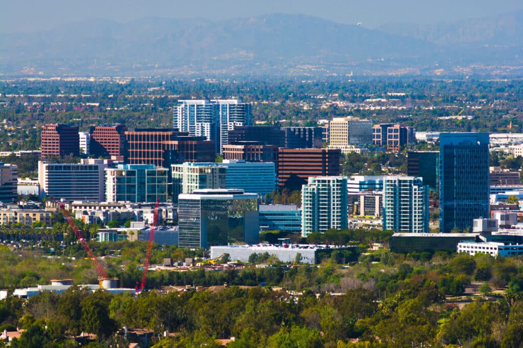 Irvine Business Complex Skyline Aerial in Irvine, CA 