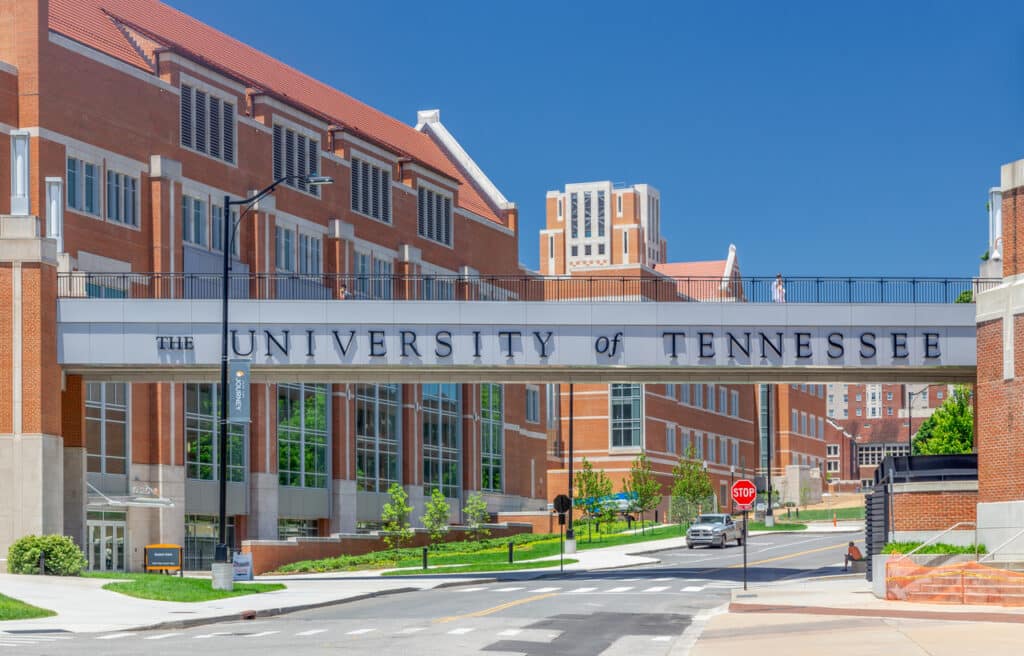 University of Tennessee Entrance and Campus Walkway